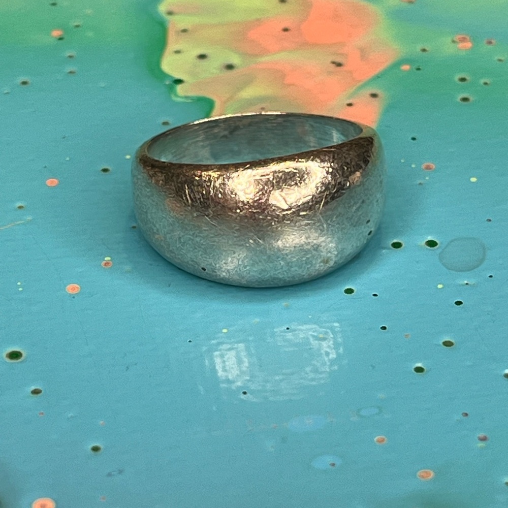 Vintage 925 Mexico Silver Dome Ring Size 8